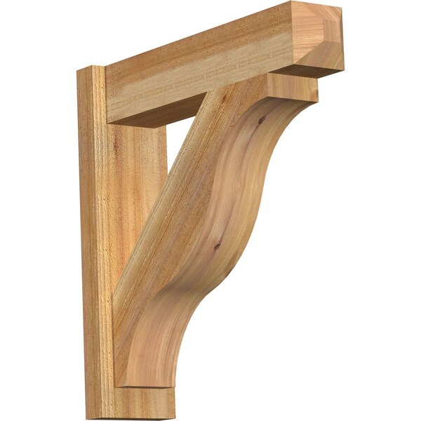 Ekena Millwork Funston Rough Sawn Craftsman Outlooker, Western Red Cedar, 6"W x 24"D x 24"H OUT06X24X24FST04RWR - main